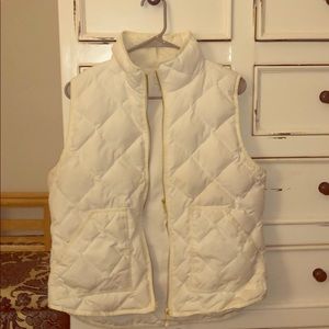 White J. Crew Quilted Vest